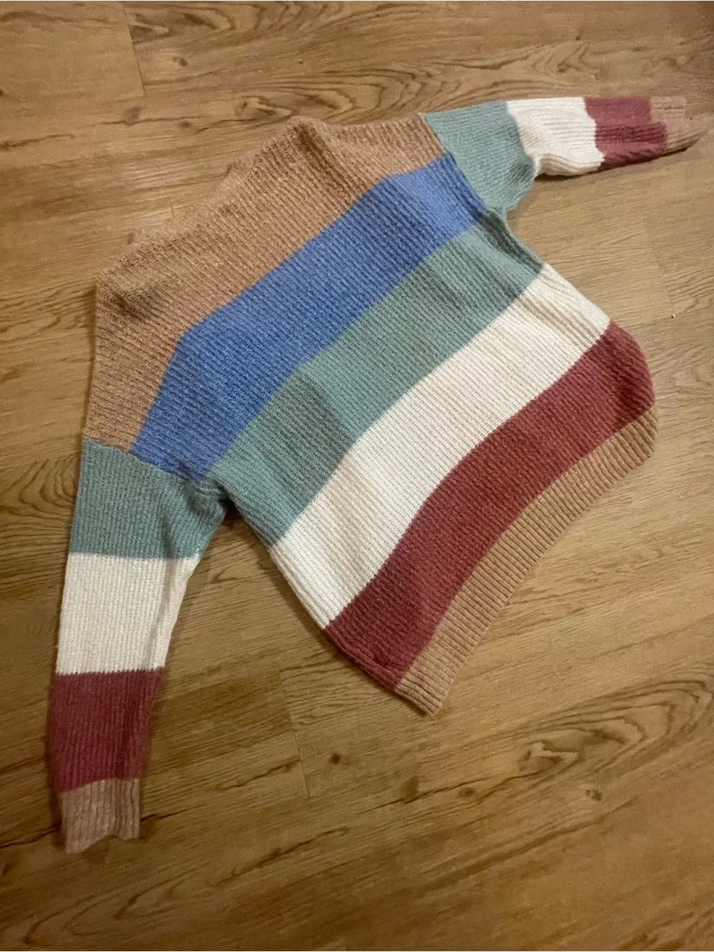 American Eagle Striped Multicolor Button-Front Women’s Cardigan Sweater